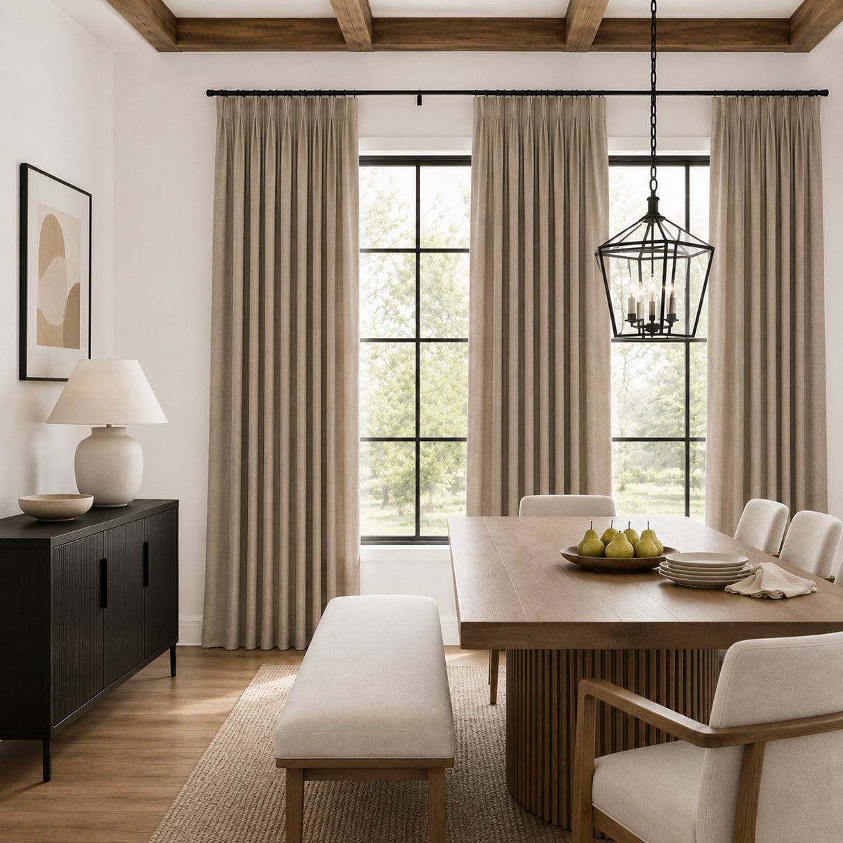 Warm Greige Linen Curtains