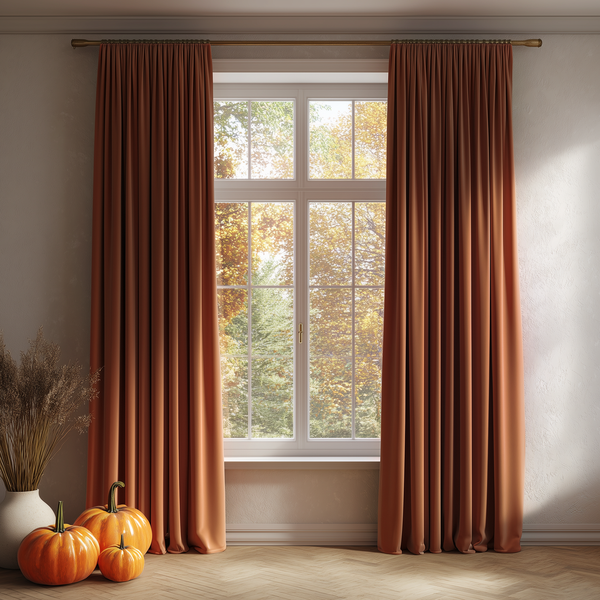 Dark Mahogany Velvet Curtain