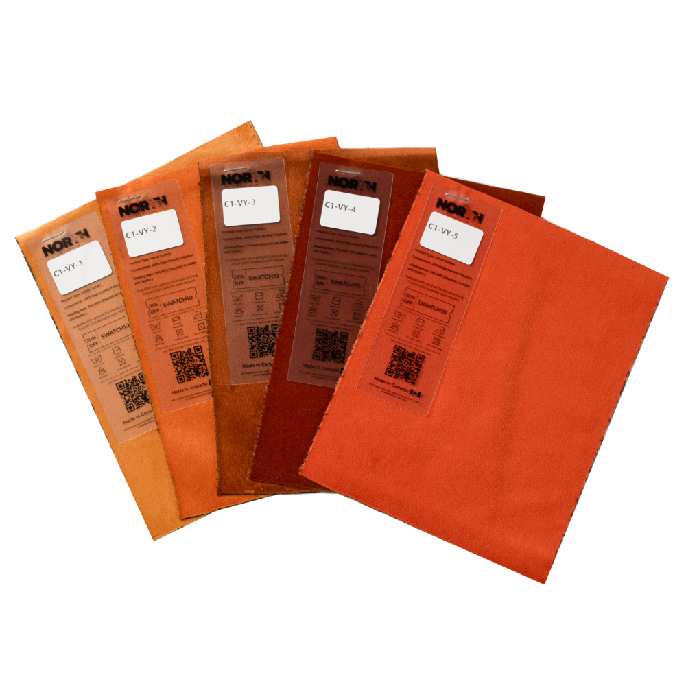 Orange & Yellow Velvet Swatches