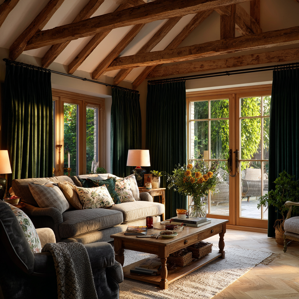 Gemstone Green Velvet Curtain