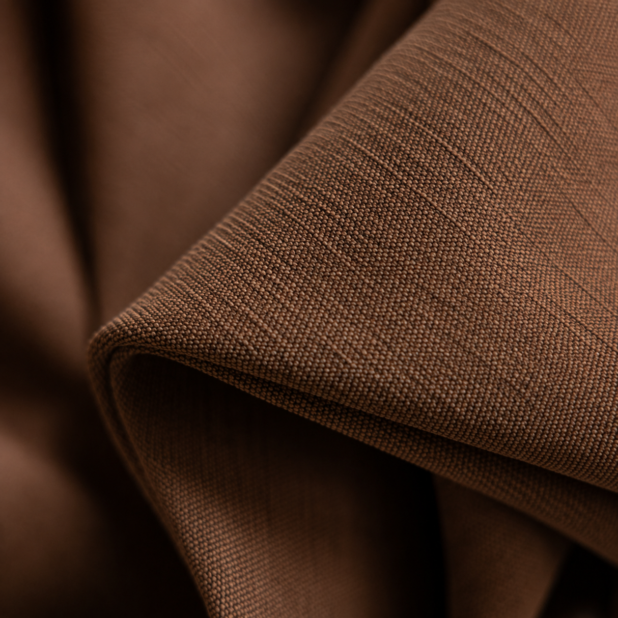 Mocha Brown Double-Sided Cotton Blend Blackout Curtains