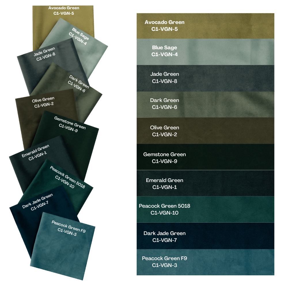 10 Color Green Velvet Curtains