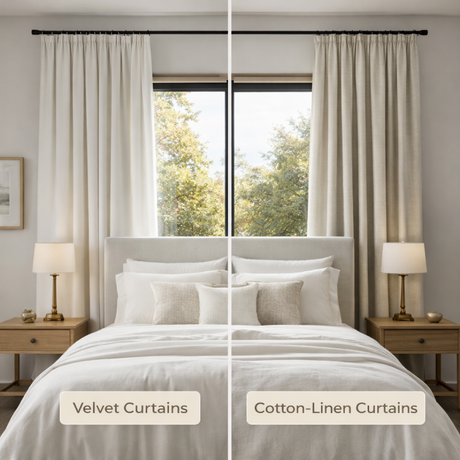 Velvet vs Linen Curtains: Texture, Mood & Which One to Choose