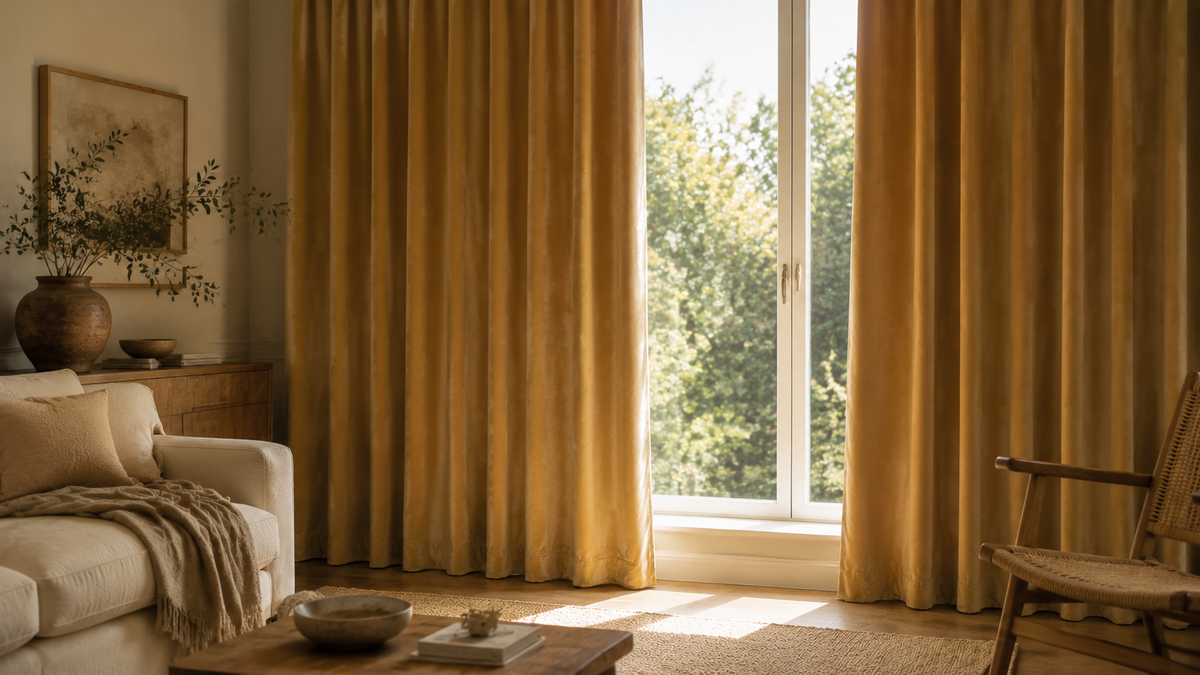 Yellow Velvet Curtains