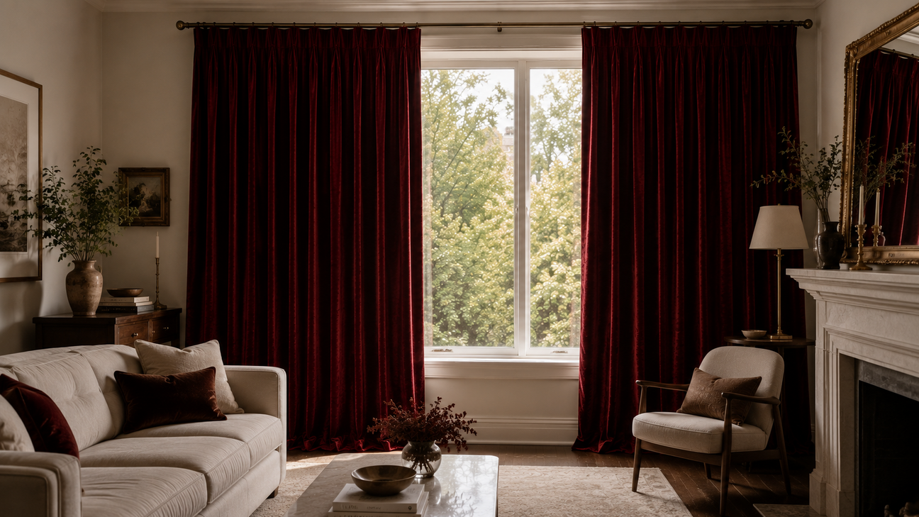 Red Velvet Curtains