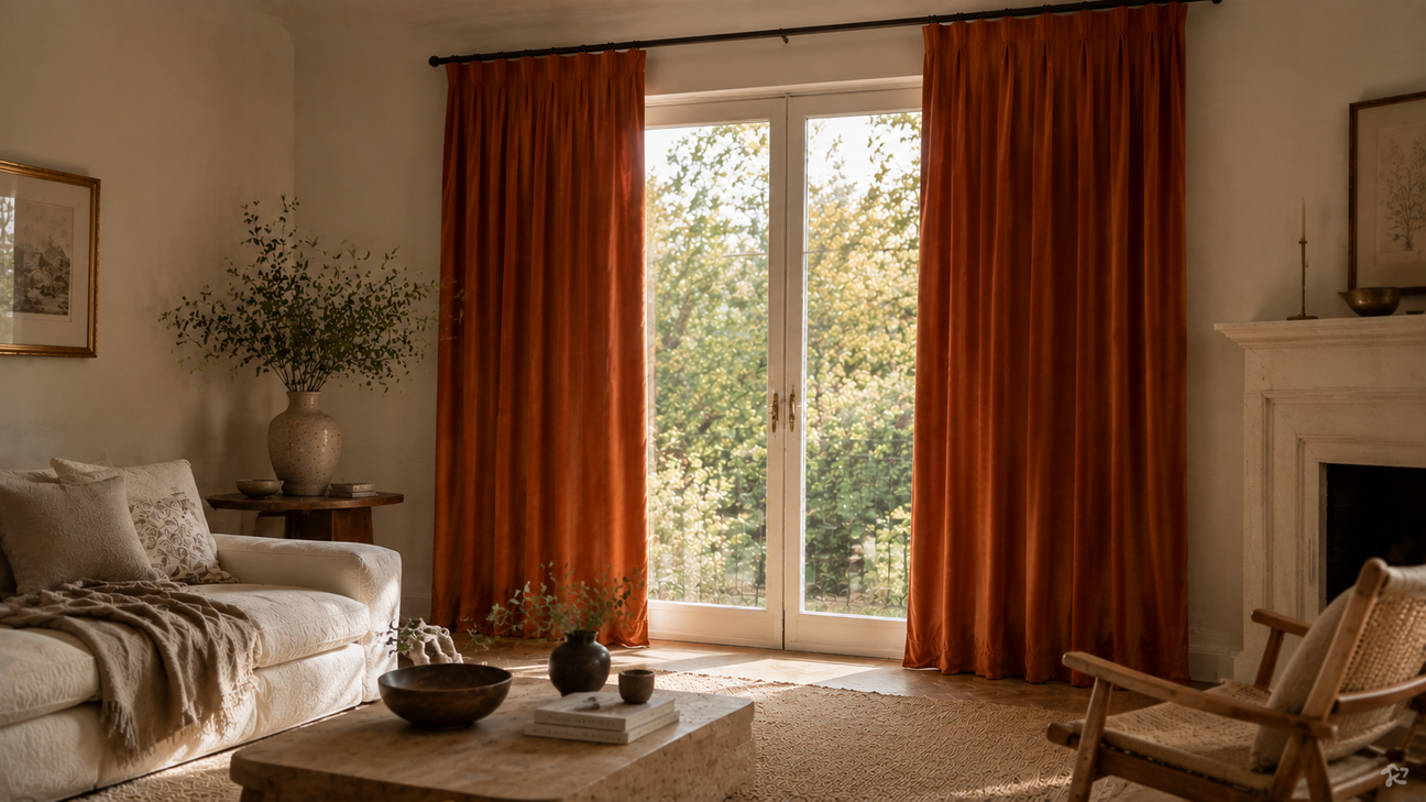 Orange Curtains