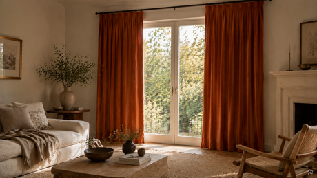Orange Velvet Curtains