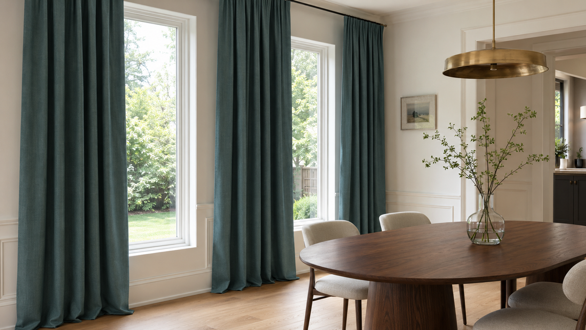 Teal Curtains