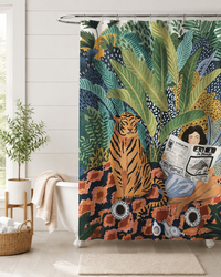 Tropical Tiger Shower Curtain