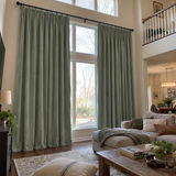 108 Inch Long Sage Green Velvet Curtains
