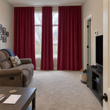 108 Inch Long Mulberry Red Velvet Curtains