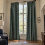 108 Inch Long Jade Green Velvet Curtains