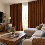 108 Inch Long Chestnut Brown Velvet Curtains
