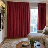 108 Inch Long Rose Red Velvet Curtains