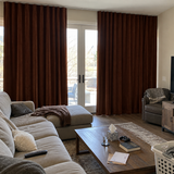 108 Inch Long Dark Mahogany Velvet Curtains