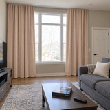 108 Inch Long Latte Beige Velvet Curtains