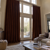 120 Inch Long Dark Mahogany Velvet Curtains