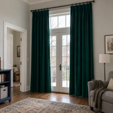120 Inch Long Peacock Green 5018 Velvet Curtains