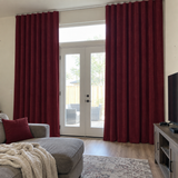 120 Inch Long Dark Garnet Red Velvet Curtains
