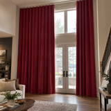 120 Inch Long Rose Red Velvet Curtains