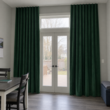 120 Inch Long Gemstone Green Velvet Curtains