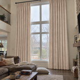 120 Inch Long Vanilla Beige Velvet Curtains