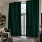 120 Inch Long Emerald Green Velvet Curtains