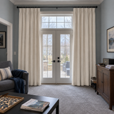 120 Inch Long Cream White Velvet Curtains