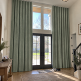 120 Inch Long Sage Green Velvet Curtains