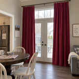 120 Inch Long Mulberry Red Velvet Curtains