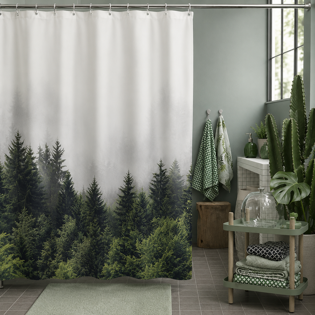 Misty Forest Shower Curtain