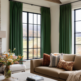 Emerald Green Flame Retardant Velvet Curtains