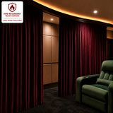 Dark Garnet Red Flame Retardant Velvet Curtains