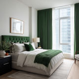 Emerald Green Flame Retardant Velvet Curtains