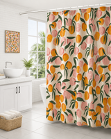 Botanical Peach Shower Curtain