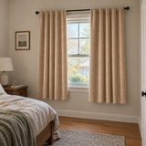 63 Inch Long French Beige Velvet Curtains