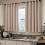 63 Inch Long Milk Tea Beige Velvet Curtains