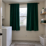 63 Inch Long Peacock Green 5018 Velvet Curtains