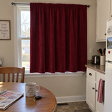 63 Inch Long Wine Red Velvet Curtains