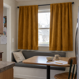 63 Inch Long Golden Ochre Velvet Curtains