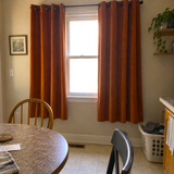 63 Inch Long Burnt Sienna Velvet Curtains