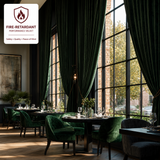 Emerald Green Flame Retardant Velvet Curtains