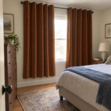 84 Inch Long Chestnut Brown Velvet Curtains