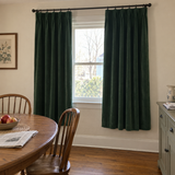 84 Inch Long Dark Green Velvet Curtains