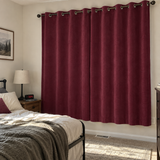 84 Inch Long Burgundy Red Velvet Curtains