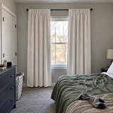 84 Inch Long Coconut White Velvet Curtains