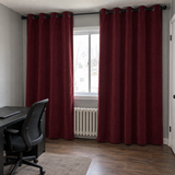 90 Inch Long Dark Garnet Red Velvet Curtains
