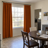 90 Inch Long Burnt Sienna Velvet Curtains