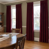 96 Inch Long Dark Garnet Red Velvet Curtains