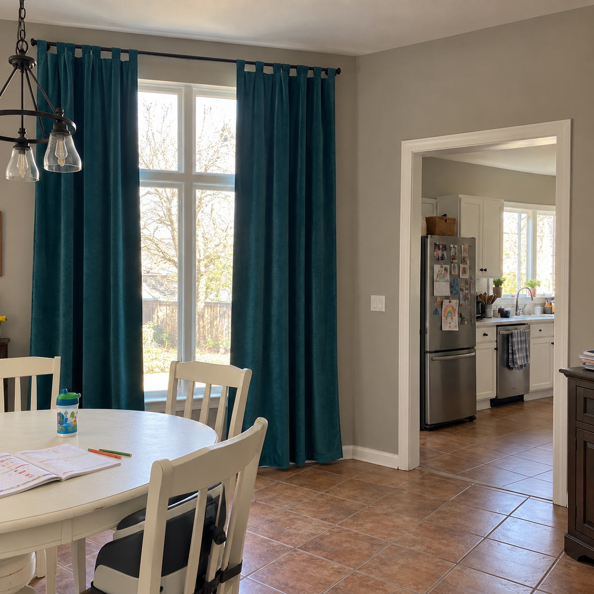 96 Inch Long Teal Velvet Curtains